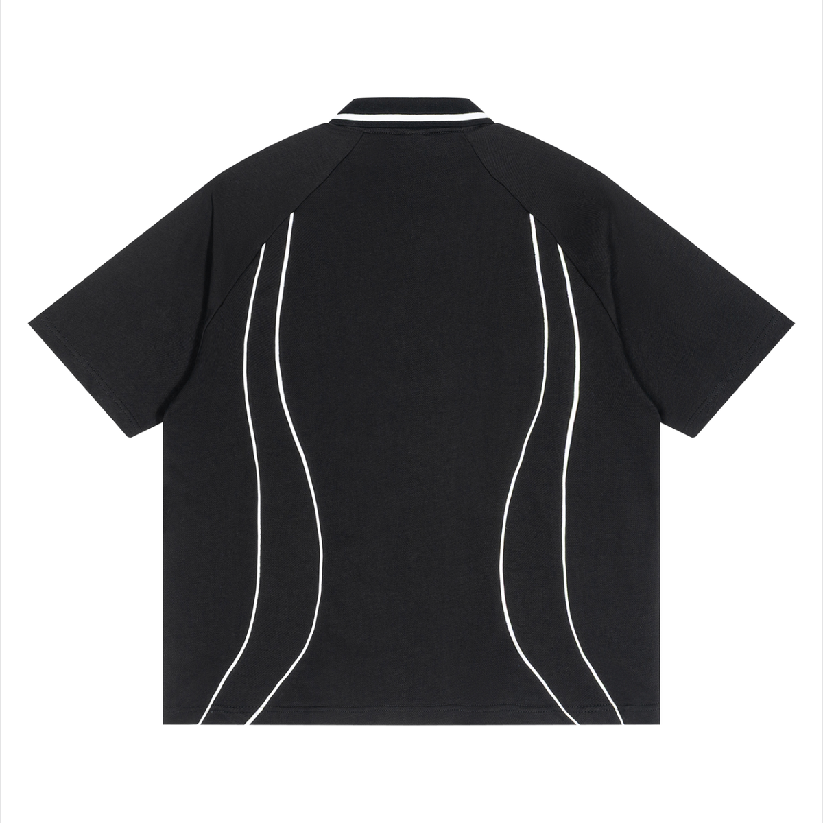 Waran Unisex Raglan Piping Polo Shirt