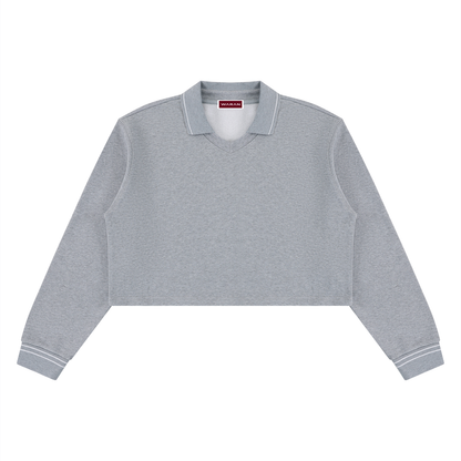 Women's Crop Collared Sweatshirt 410GSM