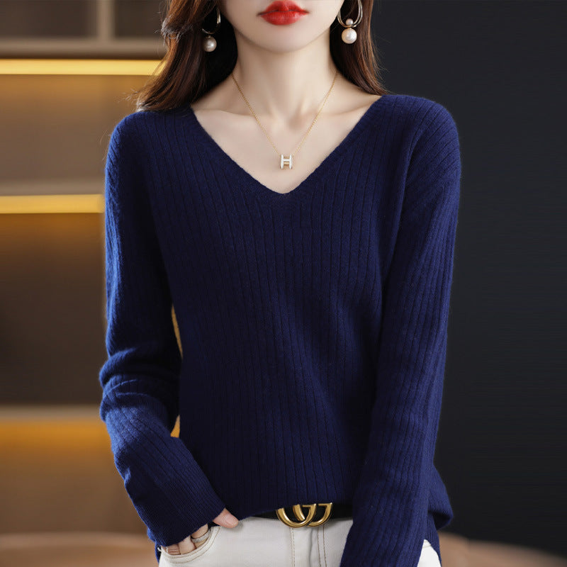 Women's Knitwear V-neck Pullover
