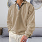 Mens Long Sleeve V-neck Lapel sweater