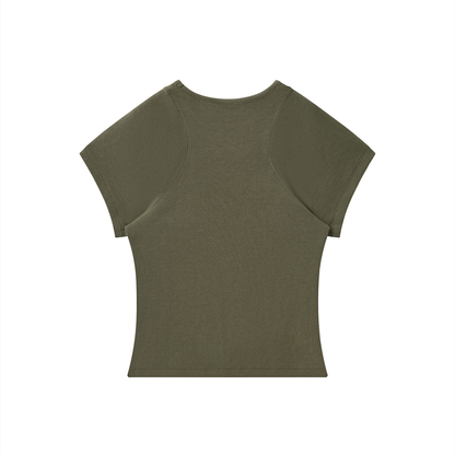Women's Slim Fit Paneling T-Shirt 260GSM