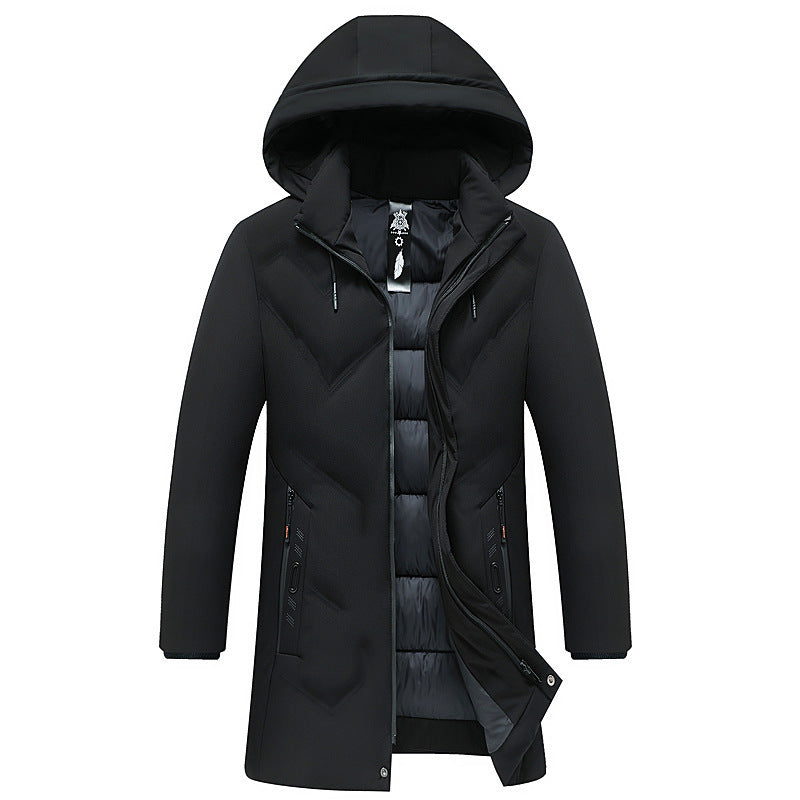 Mid-length warm cotton jacket