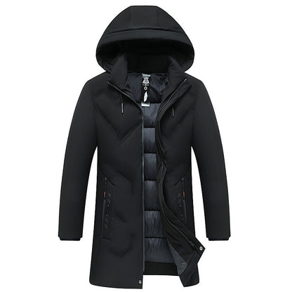 Mid-length warm cotton jacket