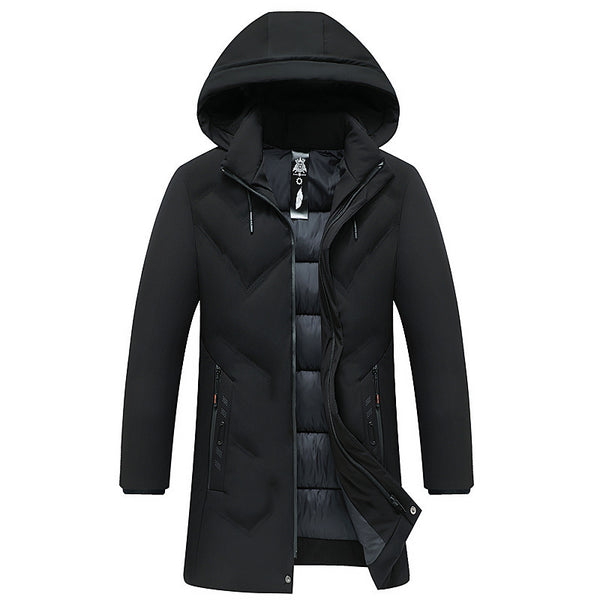 Mid-length warm cotton jacket