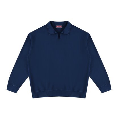 Unisex Vintage Wash Collared Sweatshirt 320GSM