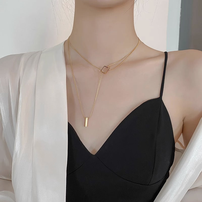 Geometric Chain Temperament Necklace