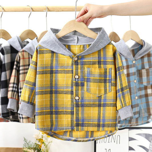 Long Sleeve Plaid Base Coat Top