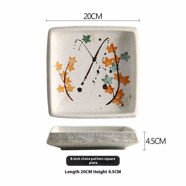 Creative Ceramic Minimalist Flat Plate Dinner Plate - Stuffs & Savers