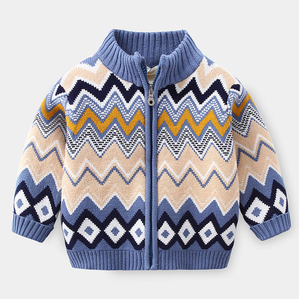 Baby Velvet Zipper Cotton-padded Jacket - Stuffs & Savers