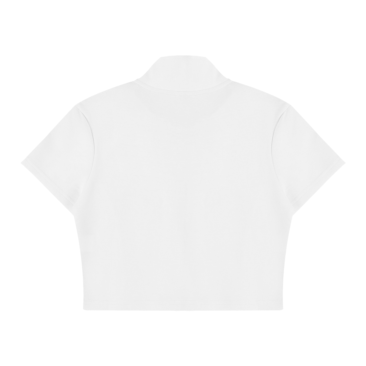 Women's Cropped Full Zip Short Sleeve T-Shirt 220GSM