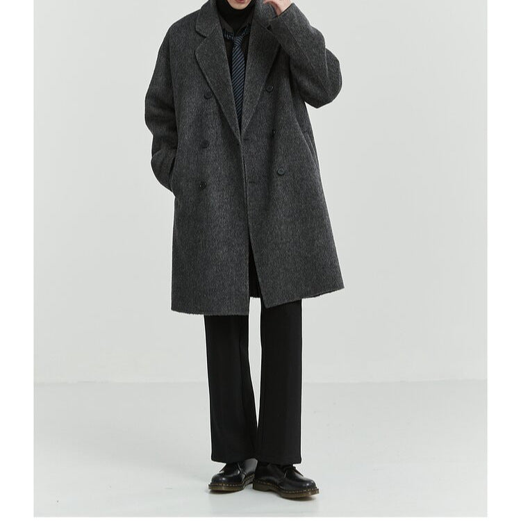 Double-sided Woolen Coat Men's Mid-length