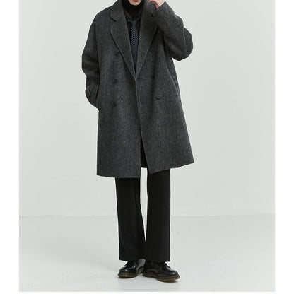 Double-sided Woolen Coat Men's Mid-length