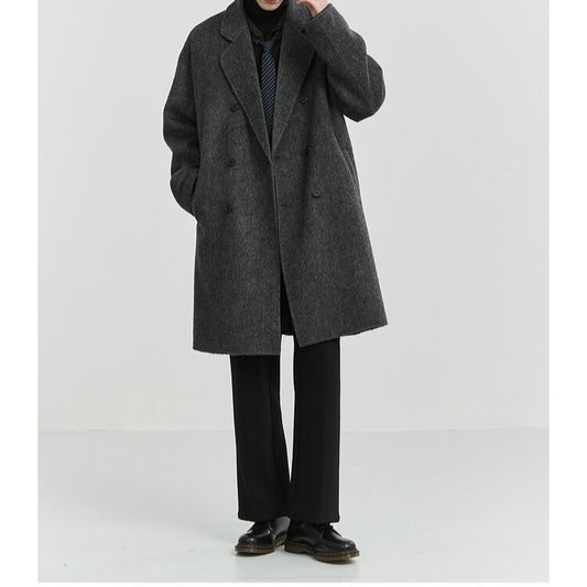 Double-sided Woolen Coat Men's Mid-length