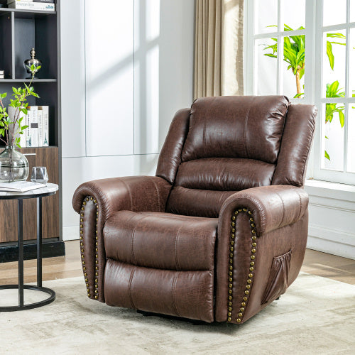Large Power Lift Recliner Chairs With Massage And Heat For Elderly Big People, Massage Chair Heavy Duty Electric Faux Leather Reclining Chairs With USB Port And 2 Side Pockets