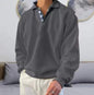 Mens Long Sleeve V-neck Lapel sweater