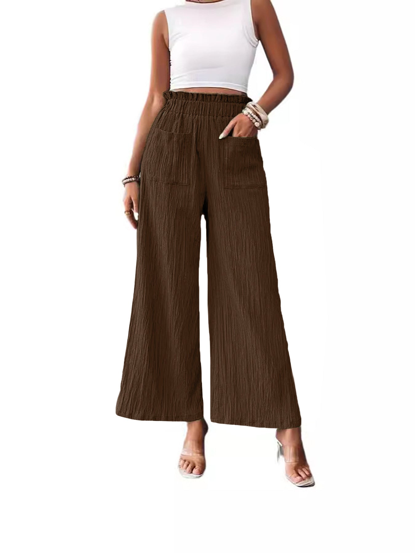 Casual Loose-fitting Wide-leg Trousers