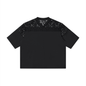 Unisex Lace Paneling V-Neck T-Shirt