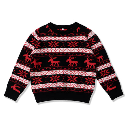 Women's Christmas Round Neck Loose Long Sleeves Sweater