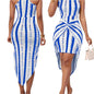 Women's Elegant Striped Stylish, Printed Casual Dress