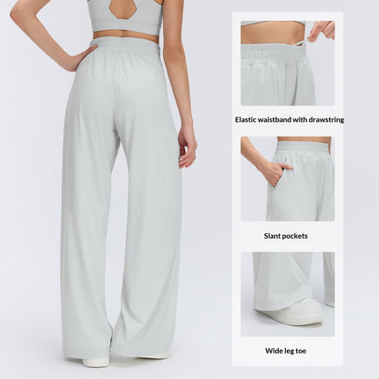 Drawstring Casual Wide-leg Pants