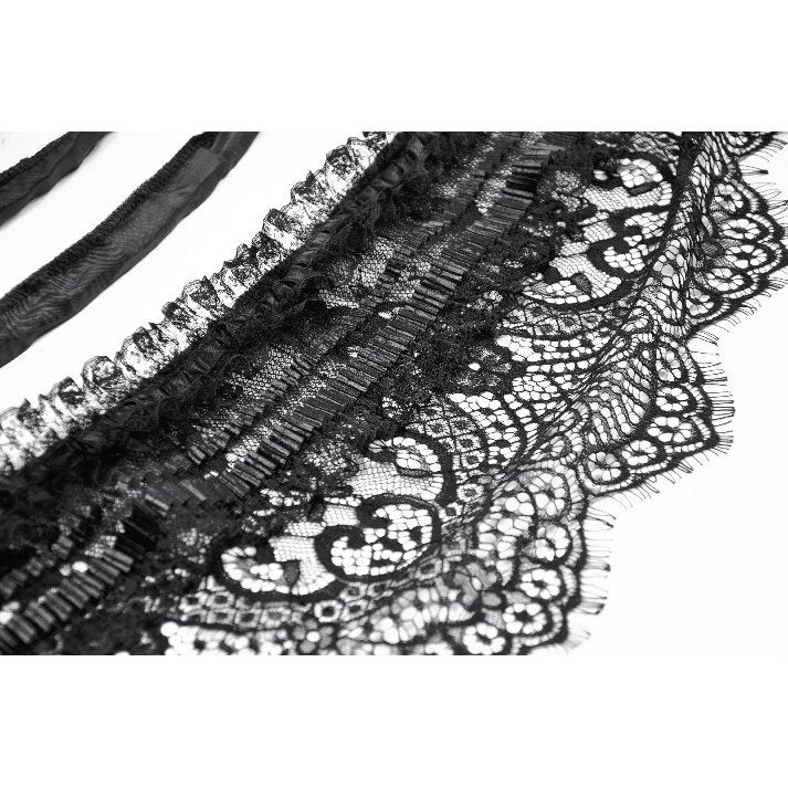 Jupe cerceau gothique Dark in Love avec dentelle noire