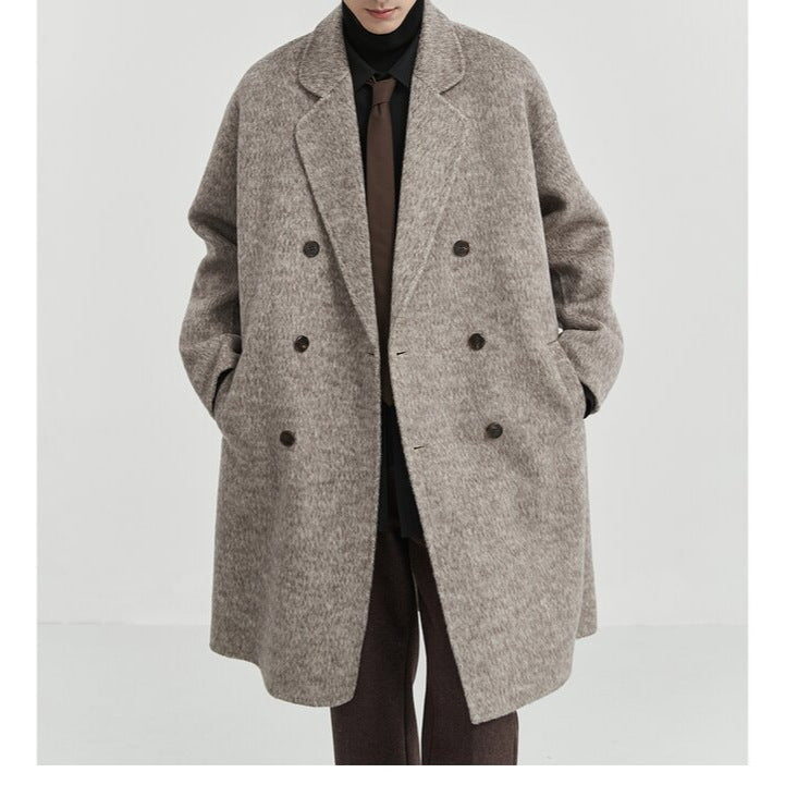 Double-sided Woolen Coat Men's Mid-length