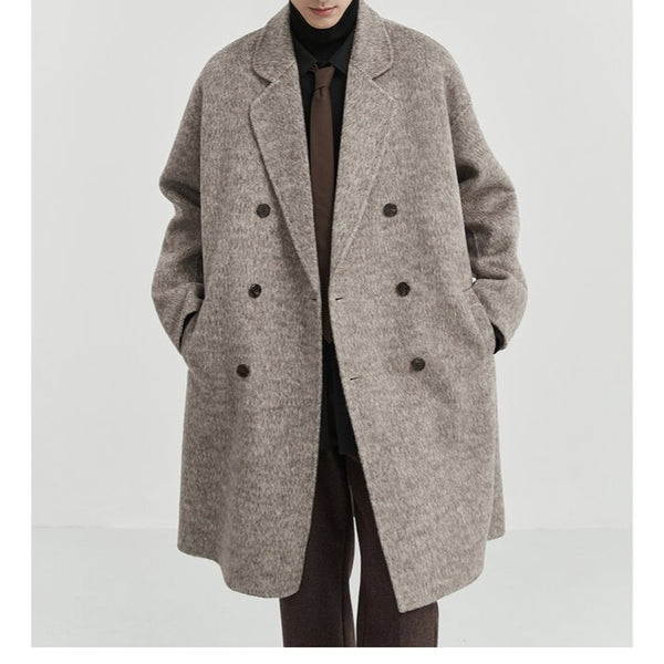 Double-sided Woolen Coat Men's Mid-length