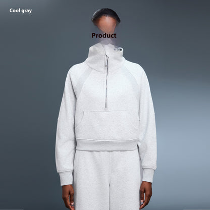 Sports Sweater Women's Turtleneck Pullover Jacket