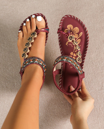 Bohemian Daily Rhinestone Sandals