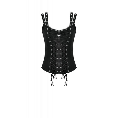 Dark in Love Punk Lace-Up Corset Style Top