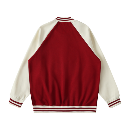 Waran Two Tone Raglan Sleeve Varsity Jacket