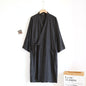 Japanese Style Lace-up Kimono Pajamas Men's Spring And Summer Pure Cotton Thin
