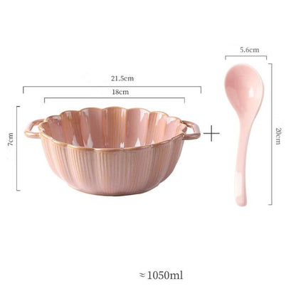 Ceramic Binaural Baked Rice Bowl