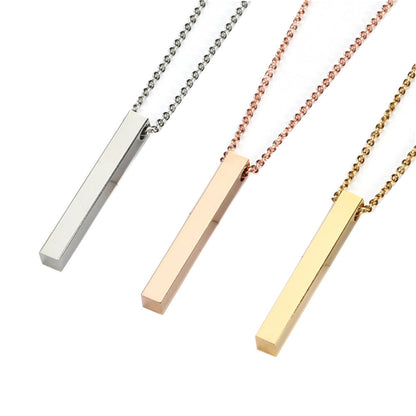 Geometric Pendant Stainless Steel Necklace
