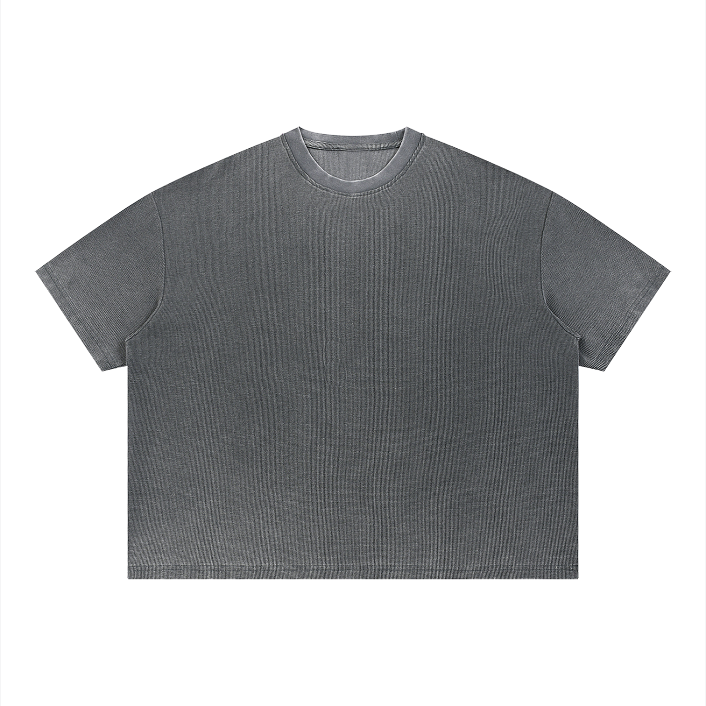 Unisex Vintage Wash Sunfade Boxy Waffle T-Shirt