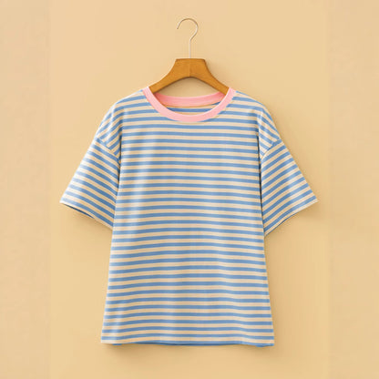 Women's Striped Colour-Block Pullover