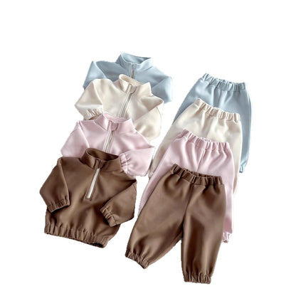 Kids' Insulated Two-Piece Tracksuit | Half-Zip Hoodie & Joggers