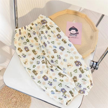 Children's Double-Layer Gauze Breathable Trousers