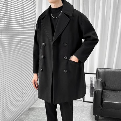 Mid-length Trench Woolen Coat