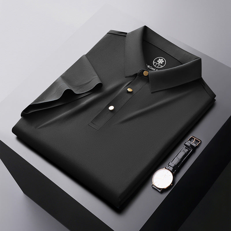 Seamless Adhesive Non-ironing Short-sleeved Polo Shirt