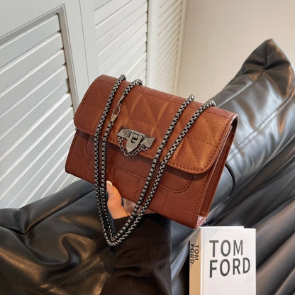 Sac bandoulière femme, Chaîne, Verrou, Sac messager mode