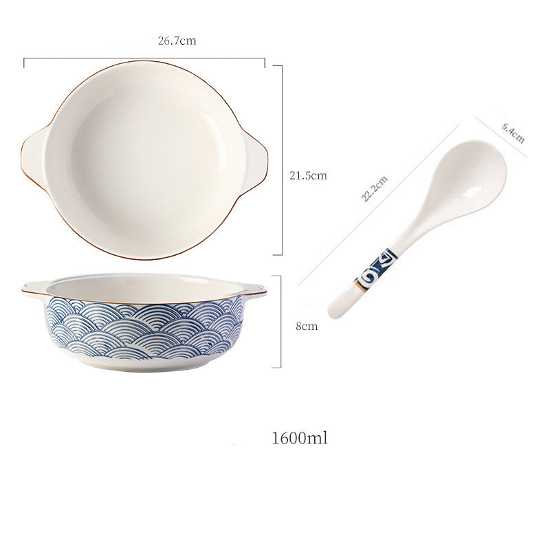 Ceramic Binaural Baked Rice Bowl