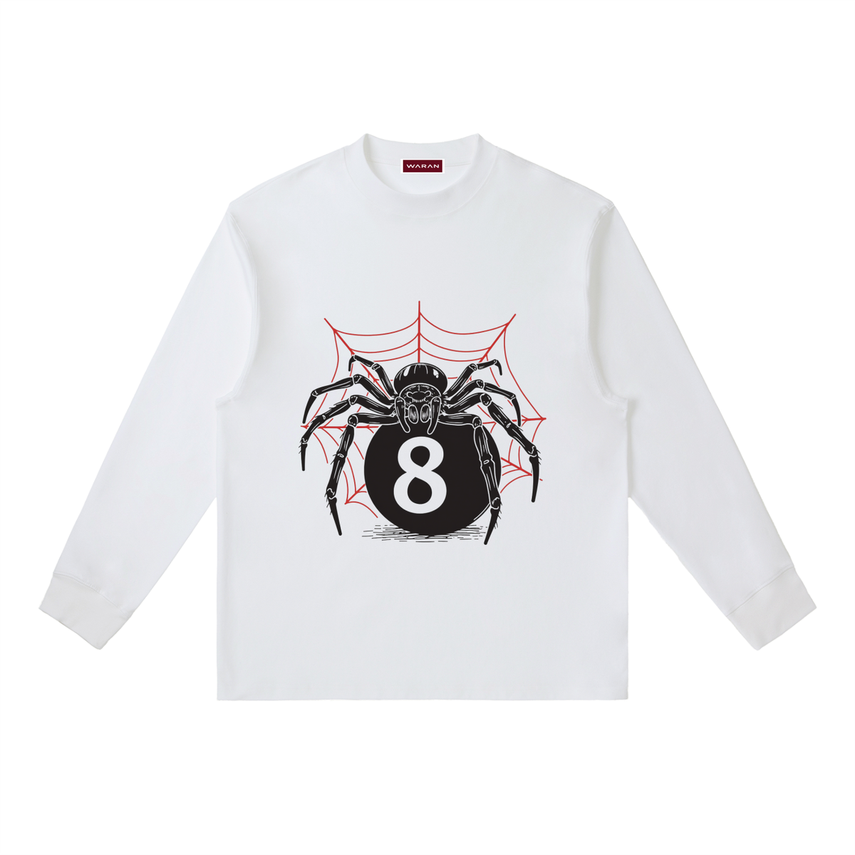 Crewneck Long-Sleeve T-Shirt | Spider Eight 280GSM