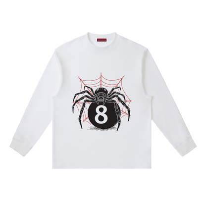 Crewneck Long-Sleeve T-Shirt | Spider Eight 280GSM
