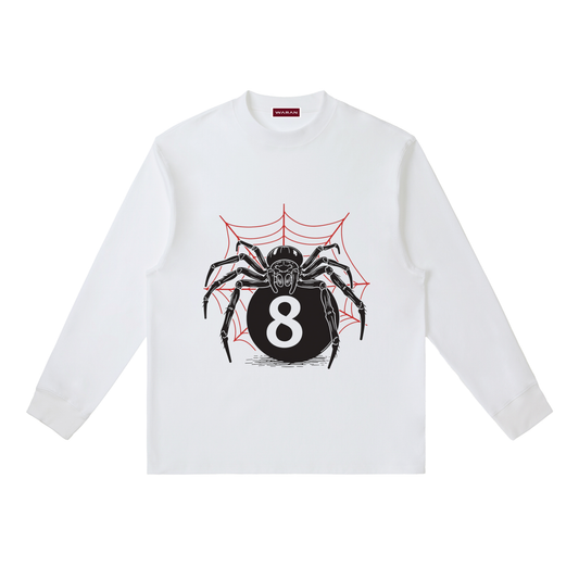 Crewneck Long-Sleeve T-Shirt | Spider Eight 280GSM