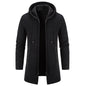 Men's Cardigan Mid-length Hooded Jacket