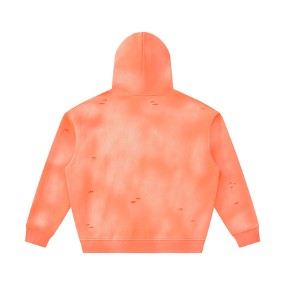 Unisex Sunfade Frayed Fleece Hoodie 350GSM