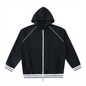 Striped Trim Zip-Up Hoodie 380GSM