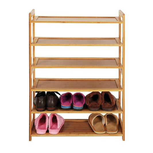 Flat Shoe Rack In Natural Wood Color