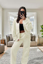 Survêtement molletonné bomber oversize pour femme - Veste zippée et pantalon large